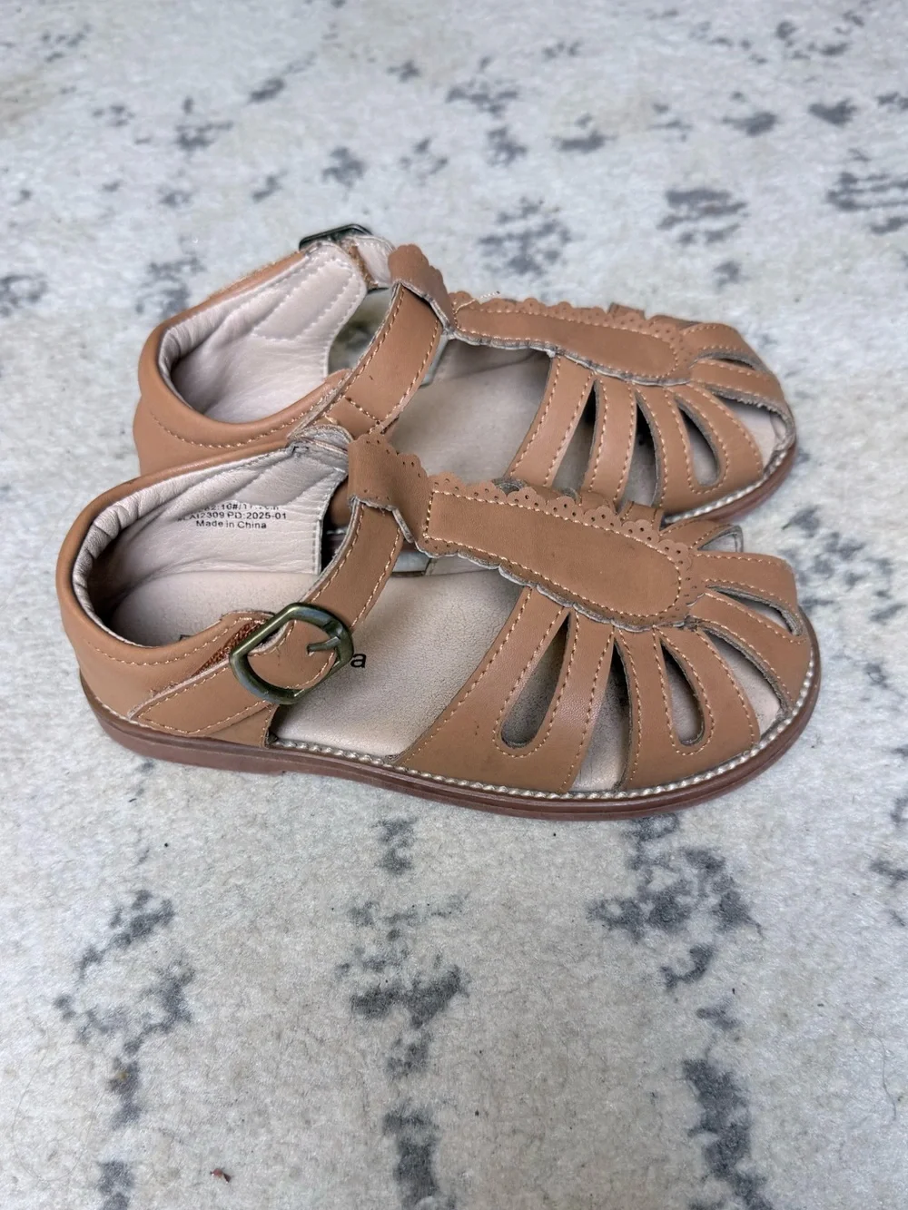 Felix & Flora Toddler Girls Sandals Soft Rubber Princess Flat Shoes Flower sz 11